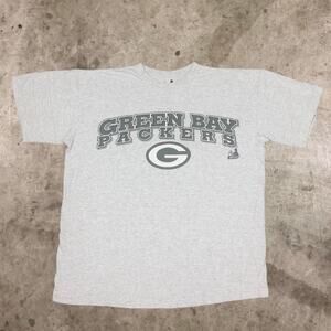 Vintage 90s Green Bay Packers Tee NFL Football Riddell T-Shirt Gray Mens Size XL